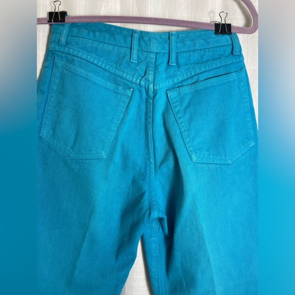 Vtg Ivy Brown Turquoise High Rise Denim Size 8 - Picture 5 of 9
